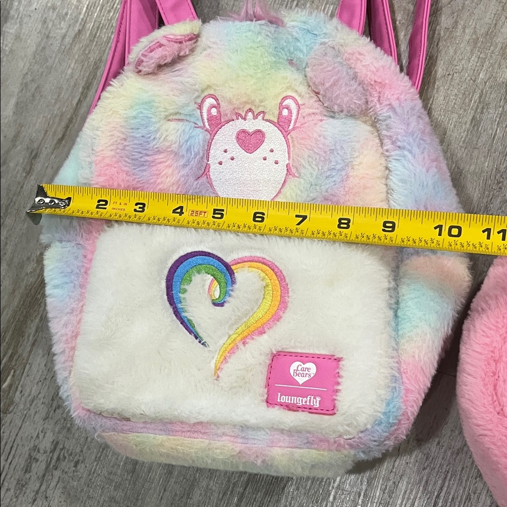 Care Bears Loungefly backpack 🎒 Colorful Plush Bear Backpack Set cute - Picture 9 of 13